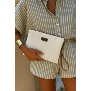 Kadın Kanvas Clutch Portföy Çanta