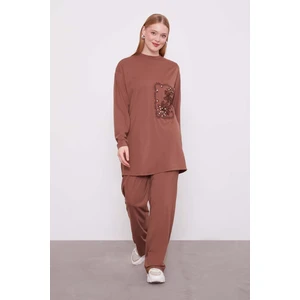 Kahve Işlemeli Spor Takım