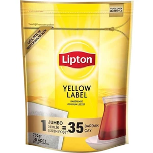 Yellow Label Jumbo Demlik Poşet Çay (25 gr x 30) x 4 Paket