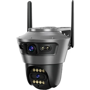 BLM56 Blıc4 Mp 4K Ultra Hd Alarmlı Suya Dayanıklı Çift Lensli 2.4 G Ip Dış Mekan Güvenlik Kamerası Siyah