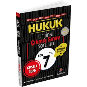 Dizgi Kitap 2025 Kpss A Hukuk Son 7 Yıl Tamamı Çözümlü Orijinal Çıkmış Sorular