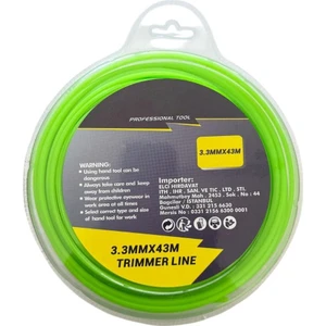 Pro Tırpan Misinası Motorlu Tırpan Yuvarlak Misina 3.3 mm 43 Metre Çim Ot Biçme Teli