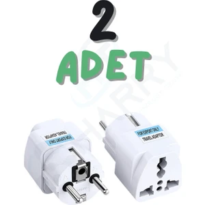 2 Adet Çevirici Priz Amerikan Japonya Ingiliz Fiş Dönüştürücü Türk Tipe Fiş Çeviren Adaptör Başlık
