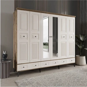 Nil 6 Kapaklı Aytaşı Gardırop Tamamı Mdf