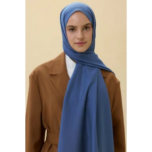 Fenza Scarf Paris Ipeği Şal - Kobalt Mavi
