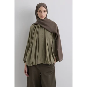 Fenza Scarf Paris Ipeği Şal - Toprak