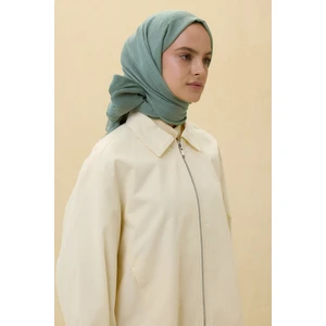 Fenza Scarf Püsküllü %50 Pamuk Brice Şal - Mint