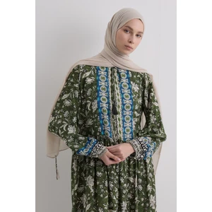 Fenza Scarf Püsküllü %50 Pamuk Brice Şal - Kum Beji