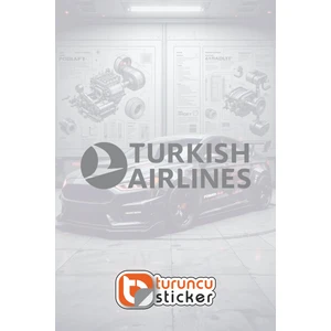 Thy Turkis Airlines Sticker Etiket 20X5.5 cm – Araç – Motor – Laptop – Kask Etiket Sticker