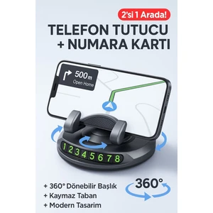 Park Numarası Gösterge Ünitesi ve 360 Derece Dönen Telefon Tutucu