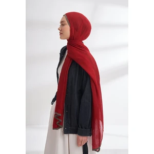 Biyeli Müslin Şal - Kırmızı