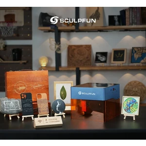 Mini Lazer Markalama Makinesi 10 Watt Optik Çıkış Sculpfun Icube Pro Max Portatif Lazer