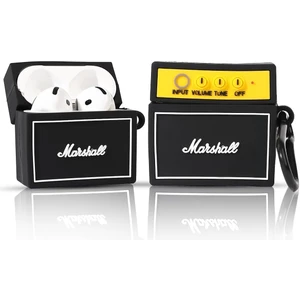 Airpods 4.nesil Uyumlu Kılıf Marshall Retro Müzik Kutusu Figürlü Silikon Kılıf