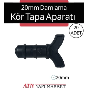 Körtapa 20MM 20 Adet Damlama Sulama Boru Kurtağızı Tapa - Kör Tapa
