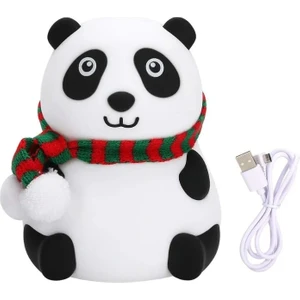 Yumuşak Dokulu Panda Tasarımlı Şarjlı Gece Lambası