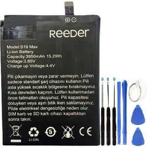 Reeder S19 Max Pil Batarya 3950 Mah+Tamir Seti