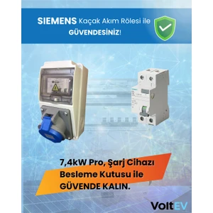 74 Pro, 7,4kW Elektrikli Araç Şarj Cihazları ile Uyumlu 3x32A Prizli Kombinasyon Kutusu