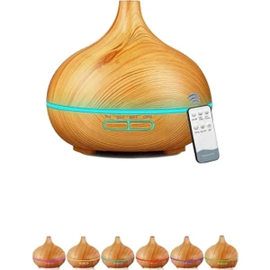 Hava Nemlendirici 7 LED Işıklı Aromatik Oda Kokusu 550 ml Kahve Aroma Difüzörü Buhar Makinası
