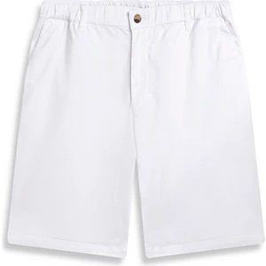 Erkek Basıc Midi Regular Gabardin Beyaz Şort