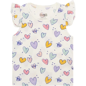 Hellobaby Basic Kız Kalp Desenli Atlet T-Shirt Kız Bebek