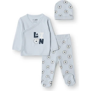 Hellobaby Erkek Zıbın-Şapka-Patikli Alt Erkek Bebek