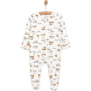 Hellobaby Yenidoğan Erkek  Organik Patikli Tulum Erkek Bebek