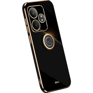Digital Computer Home Xınlı Realme Gt Neo6 5g Kılıf Yumuşak Tpu Kickstand Galvanik Telefon Kılıfı-Siyah (Yurt Dışından)