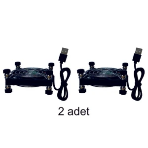 Usb Fan 85x85x40 Ayaklı Telli 2 Adet Harici Laptop, Modem ve Tv Soğutucu Ball Bearing sessiz 27 db 3000 rpm