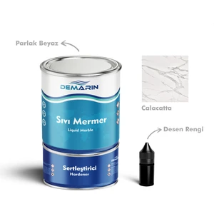 Çift Bileşenli Solventsiz Sıvı Mermer Liquid Marble (Tezgah, Zemin Boyası)