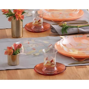 Cotton Candy Renkli Çay Tabaklı Çay Bardağı Seti Takımı 12 Parça