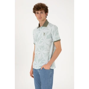 U.s. Polo Assn. Erkek Su Yeşili Tişört 50306854-VR048