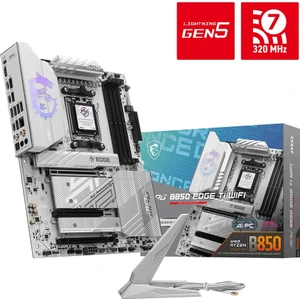 Msı MB Mpg B850 Edge Tı Wıfı Am5 Ddr5 8400MHZ(OC) HDMI 4x M.2 USB 10GBS 5g Lan Wı-Fı 7 Atx