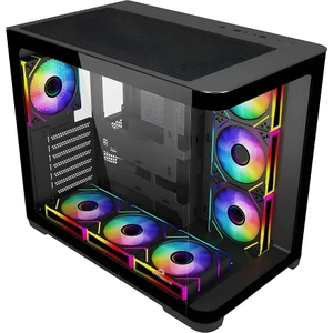 GB-G2851BB 7x ARGB Fan Siyah Temperli Cam USB 3.0 ATX Mid Tower Kasa