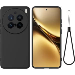 Digital Computer Home Vivo X200 Pro 5g Kılıf Sıvı Silikon Telefon Arka Kapağı El Kayışı Ile-Siyah (Yurt Dışından)