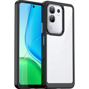 Digital Computer Home Vivo Y300T 5G/T4X 5G/Y29 4g Kılıf Tpu+Akrilik Koruyucu Şeffaf Telefon Kılıfı-Siyah (Yurt Dışından)