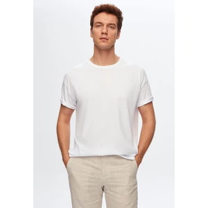 D'S Damat Oversize Beyaz Bisiklet Yaka %100 Pamuk T-Shirt 6HC14ORT02006