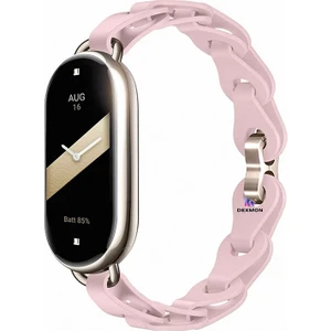 Xiaomi Mi Band 10 / Mi Band 9 / Mi Band 8 Uyumlu Silikon Kordon Bukle Örgü Tasarım Metal Pimli