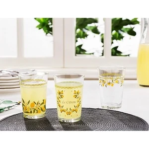 Madame Coco Limon Baskılı 3'lü Su Bardağı Seti