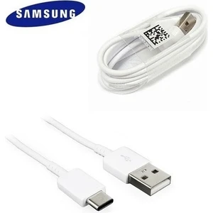 Samsung S8 S9 Şarj ve Data Kablosu Type C Beyaz