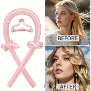 Saç Kıvırma Isısız Bukle Yapma Toka ve Sosis Saç Aparatı Set