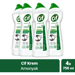 Krem Yeni Nesil Yüzey Temizleyici Amonyak 750 ml X4