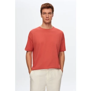 Ds Damat Oversize Kiremit Bisiklet Yaka %100 Pamuk T-Shirt 6HC14ORT02006