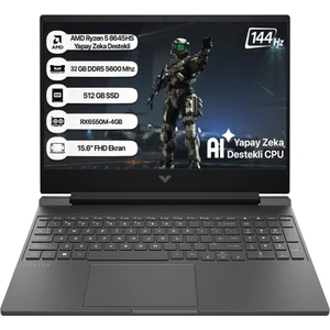 Hp Victus B82WJEA-32 Amd R5 8645HS 32GB 512GB SSD RX6550M-4GB Freedos 15.6" Fhd 144Hz Taşınabilir Bilgisayar