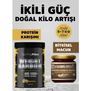 Besin Destekleyici Kiloaldırıcı kakao muz   Protein Tozu - Vitamin Iştahaçıcı  Kiloalma Arı Sütü Pekmez Bal Organik macun 2 li set 