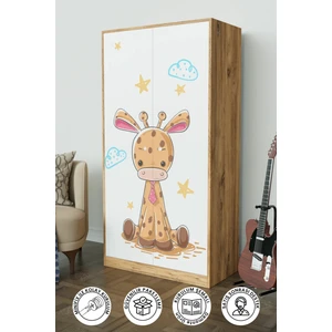 Bay Zürafa Design "calista" Gardırop 5 Raflı Askılı Çocuk Odasi Elbise Dolabı