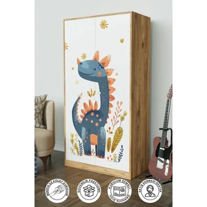 Minik Dino Design "calista" Gardırop 5 Raflı Askılı Çocuk Odasi Elbise Dolabı