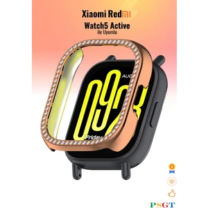 Xiaomi Redmi Watch5 Active Uyumlu Işıltılı Parlak Taşlı Diamond Kasa Koruyucu