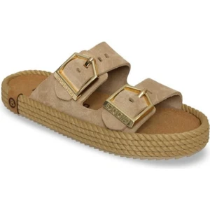 Sydney Kadın Tokalı Terlik - Camel SYD12-00044