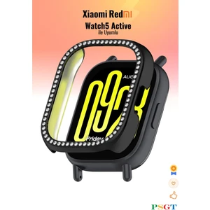 Psgt Xiaomi Redmi Watch3 Active Uyumlu Işıltılı Parlak Taşlı Diamond Kasa Koruyucu