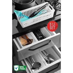 5 Adet Çekmece Içi Bıçaklık & Kaşıklık Organizer
